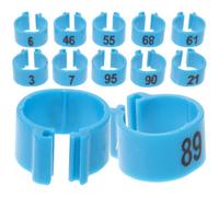 TOPPERFUN 100pcs Pigeon Leg Rings Numbered Bird Leg Bands Identification Compact and Small Plastic Aluminum Indoor Bird Foot Rings for Canary Cockatiels Professional Personal Use
