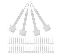 TOPPERFUN 100pcs Replacement Nail Polish Brushes with Soft Bristles Thin Head, Plastic Nail Liner Art Detailing Tools for DIY Manicure and Gel Polish Bottle Use