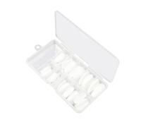 TOPPERFUN 100Pcs White Half Stick Fake Nails Boxed Ballet Nail Tips for Women DIY Manicures Wedding Prom and Festival Use