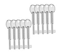 TOPPERFUN 10pcs Alloy Emergency Stop Button Keys for Fire Alarm Manual Call Points Portable Panel Switch Reset Keys with Perforated Design Reusable Multifunctional Reset Tool for Emergency