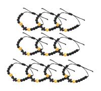 TOPPERFUN 10pcs Baseball Bracelets Wooden Cross Sports Beaded Wristbands for Men Women Christian Athlete Jewelry Multisport Design Comfortable Faith Symbol Party Favor