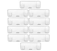 TOPPERFUN 10pcs Case Holder Safety Travel Cases Compact Lightweight Plastic Storage Box for Outdoor Carrying