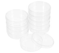 TOPPERFUN 10pcs Clear Culture Dishes for Laboratory Experiments Agar Plates Culture Trays for Scientific Research and School Projects