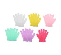 TOPPERFUN 10pcs Exfoliating Shower Gloves Body Cleaning Scrub Mitts Dual-sided Bathing Finger Sleeves Multi-color for Deep Skin Care and Bathroom Use