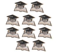 TOPPERFUN 10pcs Graduation Season Brooch Set 1.18" Doctoral Cap and Book Lapel Pins, Coat Pins for Graduation Ceremony, Teacher and Student Memorial Accessories, Congratulation Badges