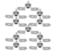 TOPPERFUN 10pcs Heavy Duty Flat Edge Cable Gripper Wire Rope Clips for Pendant Lamp Hanging, Metal Ceiling Hooks for Artwork and Retail Display Suspension, Industrial Picture Hanging