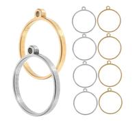 TOPPERFUN 10pcs Hollow Frame Pendants Open Bezels for Resin Jewelry Making Supplies Unique Modern Design for Necklaces and Earrings for DIY Crafts
