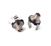 TOPPERFUN 10pcs Mono Jack Socket Connector Guitar Jack with Washers Nuts for Acoustic Electric Bass Guitar Easy Installation for Live Sound Studio Recording