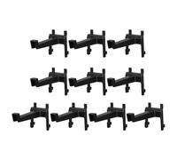 TOPPERFUN 10pcs Plastic Pegboard Hooks Heavy Duty Square Hole Tool Storage Hangers for Workshops and Organizing Workspace, Versatile Peg Board Hooks for Retail Items and Shelves