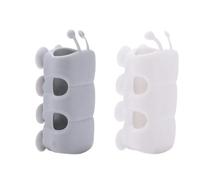 TOPPERFUN 10pcs Shower Head Holder Suction Shower Holder Fixed Base Plastic White Detachable No Drilling Reusable Water Resistant Bathroom Accessory