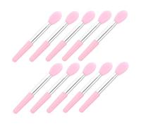 TOPPERFUN 10Pcs Silicone Lipstick Applicator Brushes for Women Reusable Lip Balm and Eyeshadow Stick with Comfortable Handle Professional Makeup Tool for Home and Salon Use