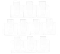 TOPPERFUN 10pcs Small Handheld Acrylic Makeup Palette Mixing Tray for Eyeshadow Foundation Blending for Nail Art Manicure The Go