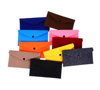 TOPPERFUN 10Pcs Snap Button Felt Phone Storage Envelopes Small Pockets Multi-Color Felt Bags for Scratch Protection and Secure Closure Convenient Phone Organizer for Travel and Daily Use