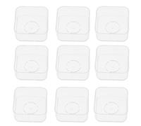 TOPPERFUN 10Pcs Square Plastic Tealight Cups Fire-Resistant Tea Light Holders for DIY Candle Making and Scented Candle Containers for Home Décor