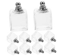 TOPPERFUN 10pcs Unique Glass Ball Charms Ball Jewelry Charms Wishing Bottle Pendant Hanging Decor Making Diy Pendant