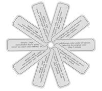 TOPPERFUN 10pcs Uv Intensity Testing Cards Uv Indicator Test Strips for Skincare Protection Testing Cards