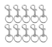 TOPPERFUN 10pcs Versatile Key Fob Hardware Heavy Duty Snap Hooks Zinc Alloy Carabiner Clip for Keys Keychain Buckle