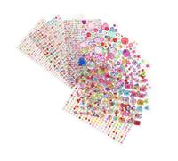 TOPPERFUN 11 Sheets Self Adhesive Flat Back Jewel Stickers Sparkly Rhinestones for DIY Crafts Colored Acrylic Gemstone Stickers for Personal Accessories Decoration