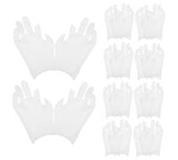 TOPPERFUN 12 Pairs White Cotton Moisturizing Fingerless Gloves for Dry Hands Breathable Working Gloves for Adults for Crafting Music and Daily Use