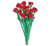 TOPPERFUN 12Pcs Bendable Stem Plush Rose Flower Bouquet Soft Stuffed Rose Ornament for Home Party Wedding Decoration Allergy Friendly Faux Floral Arrangement with Realistic Look