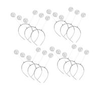 TOPPERFUN 12pcs Glitter Ball Headbands Antenna Headband Hair Accessories for Party Halloween Space Costume Fluffy Foam Pom Poms Hair Boppers