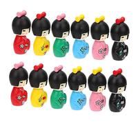 TOPPERFUN 12pcs Japanese Kimono Dolls Handicraft Traditional Girl Design Decorative for Home Office Desk Table Display Gift