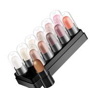 TOPPERFUN 12Pcs Lying Silkworm Eye Shadow Stick Pens Shimmer Highlighter Crayons for Iridescent Makeup Sticks Convenient Box for Festival Makeup and Everyday Use