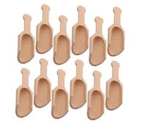 TOPPERFUN 12pcs Mini Wooden Spoons for Kitchen Seasoning Spoons Small Salt for Home Use