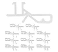 TOPPERFUN 12pcs Plastic Blind Clips Blinds Retainer Holder Clip for Vertical Blind Valance with a Groove in the Back for Home Window Accessories