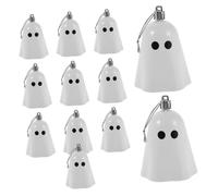 TOPPERFUN 12pcs Resin Ghost Halloween Decorations for Home Office Party Creative Wall Hanging Ornaments with Intricate Detailing Lightweight and Easy to Hang for Spooky Decor