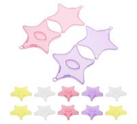 TOPPERFUN 12pcs Star Shape Eyelash Case Portable Lash Storage Box in White Red Yellow Purple Multiuse Eyelash Organizer for Makeup and Small Beauty Products