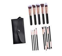 TOPPERFUN 14Pcs Professional Makeup Brush with Cosmetic Bag Rose Gold Face Powder Brushes for Liquid Powder Suitable for All Skin Types Lip Eye Beauty Tools for Women Beginners