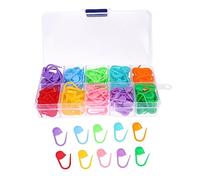 TOPPERFUN 150pcs Plastic Knitting Stitch Markers Mark Buckles for Crocheting Colors Knitting Clips Stitch