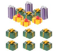 TOPPERFUN 15pcs Christmas Ornament Mobile Ornaments DIY Charms Decorative Plastic Accessories Beautiful Color Traditional Elements Design for Christmas Assorted style