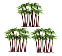 TOPPERFUN 15pcs Miniature Artificial Palm Tree Coconut Tree Model for Micro Landscape Aquarium Decoration for Fish Tank Plant Decor for Birthday Cake Topper and Home Decor