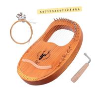 TOPPERFUN 16 String Wooden Harp Ancient Style Lyre Harp Solidwood Construction for Musicians