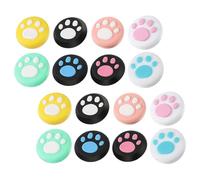 TOPPERFUN 16pcs 16pcs Paw Pattern Joystick Cover Non-slip Thumb Grips for Compatible Game Controllers Cute Analog Stick Protectors in Mixed Colors Easy to Clean and Decorative