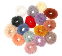 TOPPERFUN 16pcs Female Hair Rope Imitation Rabbit Mixed Color Fashionable Classic Design Elegant Colors for Women and Daily Life and Dates