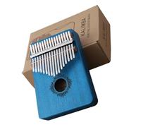 TOPPERFUN 17 Keys Thumb Piano Kalimba for Beginners Portable Finger Instrument Learning Guide Gem Blue Color Suitable for Ages