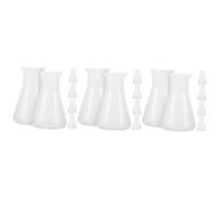 TOPPERFUN 18pcs Plastic Laboratory Erlenmeyer Flask Conical Flask for Lab Test Tubes