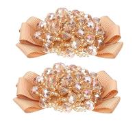 TOPPERFUN 1Pair Crystal Shoe Clips for Women Elegant Shoe Jewelry Embellishments Lightweight Rhinestone Decoration for Bridal Shoes for Weddings Special Occasions