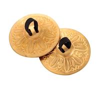 TOPPERFUN 1pair Finger Cymbals for Dancer Party Copper Musical Instrument for Belly Dancing Folk Dance Parent Interaction Wear-resistant Pleasant Sound Production