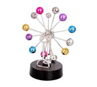 TOPPERFUN 1Pc Creative Colorful Perpetual Motion Model Desktop Electromagnetic Pendulum Instrument for Home School Office Decor Science Teaching Tool Fun Educational