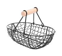 TOPPERFUN 1Pc Creative Iron Storage Basket for Kitchen Stylish Fruit and Vegetable Organizer Large Food Storage Tray for Bread Snacks and More Home Decoration