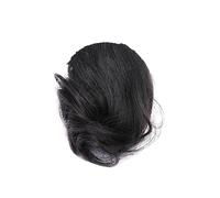 TOPPERFUN 1PC Curly Clip in Hair Extension Fake Fringe Bangs for Women Black Natural Look for Parties Weddings More Easy to Wear Blends Seamlessly for Thin Hair