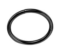 TOPPERFUN 1Pc Decorative Titanium Steel Circle Shaped Nose Ring Black Earring Lightweight Durable Jewelry for Women Men Comfortable Stylish Piercing Accessory