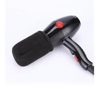 TOPPERFUN 1pc Hair Dryer Diffuser Attachment Universal Black Sponge Sock Foldable Heat Resistant Cover with Elastic Band for Curly Wavy Styling Frizz Control Portable Blow Wind Blower Salon Home