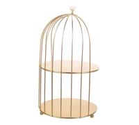 TOPPERFUN 1pc Makeup Organizer Rack Creative Desktop Cake Stand for Skincare Cosmetics and Perfume Storage Easy Assembly Space Saving Design Multifunctional Birdcage Display Stand for Home