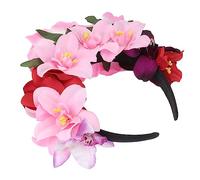 TOPPERFUN 1Pc Rose Floral Headband for Decorative Hair Accessory for Weddings Festivals and Parties Unique Flower Crown Headdress for Special Occasions and Photo Props