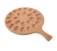 TOPPERFUN 1pc Wooden Deviled Holder Multipurpose Tray for Easter and Parties Crafted from Wood for Chicken and Easter Easy to Clean and Store